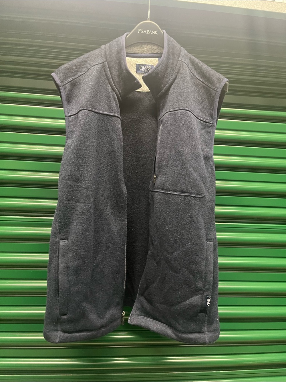 Chaps Men's Dark Navy Sleeveless Fleece Vest